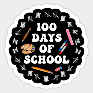 100 Days of School 100th Day of School Student Teacher Sticker